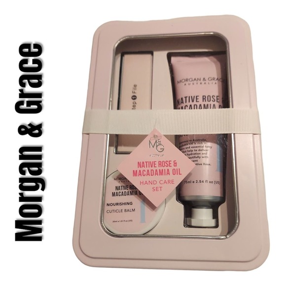 Morgan & Grace Australia Nourishing Hand Care Set Native Rose & Macadamia Oil - Picture 1 of 7